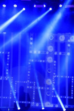 Mavi ışıklar, fotoğrafa yakın çekim.