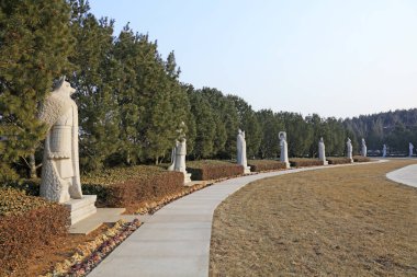 Çin antik tapınak hayvan heykeli