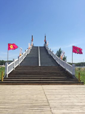 Geniş çayır sulak arazi manzarası, Çin