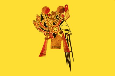 traditional Chinese paper-cut works, closeup of photo