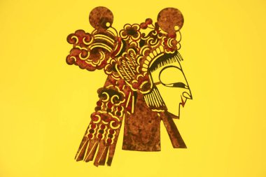 traditional Chinese paper-cut works, closeup of photo