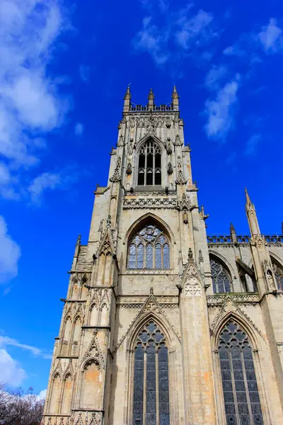 York - 30 Mart 2016 Katedral İnşaat Sahnesi, Yorkshire, İngiltere.