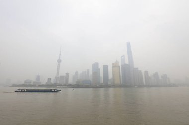 Şangay Bund Haze 'de, Şangay City, Çin