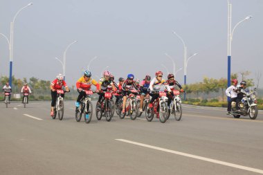 Luannan County - 17 Ekim 2015: bisiklet yarışı sahası, Luannan County, Hebei, Çin, 17 Ekim 201