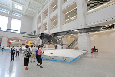 Pekin - 28 Haziran 2019: U-6A Kunduz Hizmetleri Makinesi Kanada 'da, Çin Halk Devrimci Askeri Müzesi, Pekin, Çin