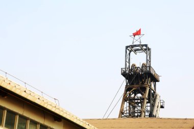TANGSHAN - 2 Ocak 2014 'te Kailuan Ulusal Maden Parkı' ndaki maden ocağı, Tangshan Şehri, Hebei Bölgesi, Çin.