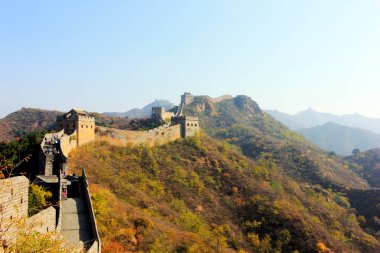 Jinshanling Çin Seddi manzarası 