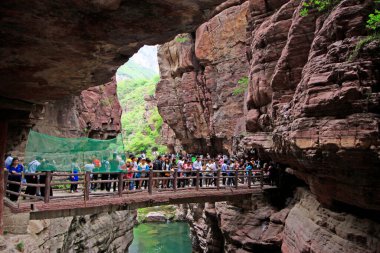 Yuntai Dağı manzaralı doğal manzara, Jiaozuo şehri, Henan bölgesi, Çin.