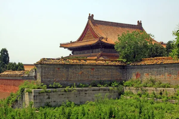 Antik Çin geleneksel mimari tarzı manzara, yakın çekim