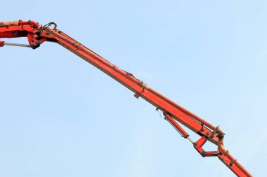 Ticari beton döküm borusu, fotoğrafa yakın çekim.