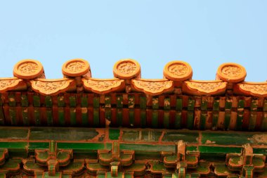 Çin 'de antik, jöleli fayans duvarları