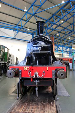 York - 30 Mart: İngiliz Demiryolu Lokomotif Müzesi, 30 Mart 2016, Yorkshire, İngiltere.