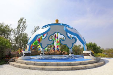 Moğolistan ambalajı, fotoğrafa yakın çekim.