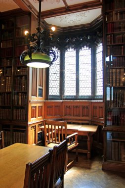 Manchester - 27 Temmuz: John Rylands Kütüphanesi 'nin üçüncü kat çalışma odası, 27 Temmuz 2016, Manchester, İngiltere.