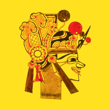 traditional Chinese paper-cut works, closeup of photo