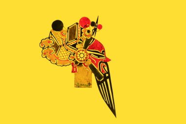 traditional Chinese paper-cut works, closeup of photo