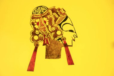 traditional Chinese paper-cut works, closeup of photo