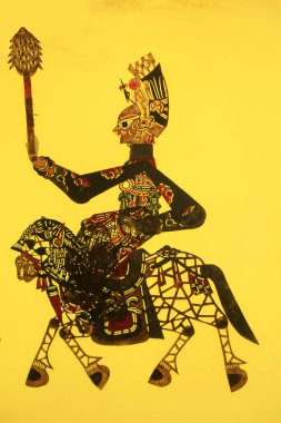 traditional Chinese paper-cut works, closeup of photo