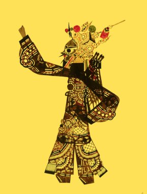 traditional Chinese paper-cut works, closeup of photo