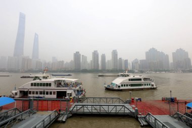 Şangay Bund Haze 'de, Şangay City, Çin