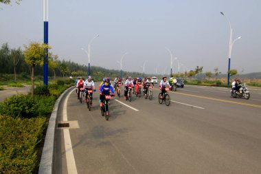 Luannan County - 17 Ekim 2015: bisiklet yarışı sahası, Luannan County, Hebei, Çin, 17 Ekim 201