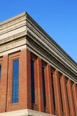 Çin geleneksel stil mimari peyzajı, Kailuan ulusal maden parkında, 2 Ocak 2014, Tangshan şehri, hebei, Çin. 