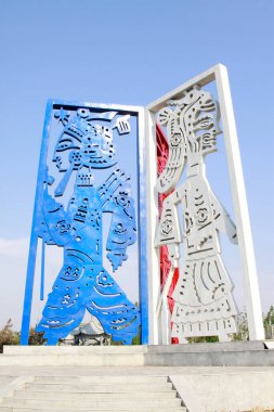 LUANNAN - 4 Mayıs 2014 'te, Çin' in Hebei eyaletinin Luannan ilçesinde bir parkta gölge figürleri oynanıyor..