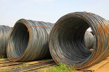 Oksitlenme paslı güçlendirilmiş çelik çubuk, fotoğrafa yakın çekim