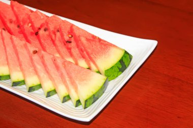 Karpuz dilimleri, yakın plan fotoğraf.