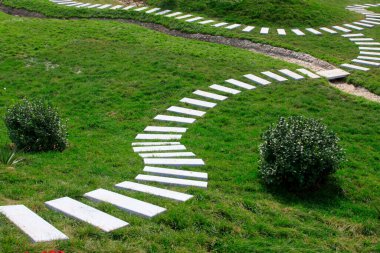 Parktaki taş patika