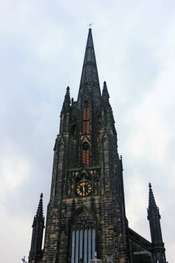 Edinburgh, İngiltere 'de şehir inşa manzarası..