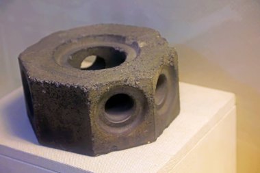 Eski Çin tuğlaları, fotoğrafa yakın çekim.