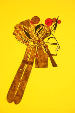 traditional Chinese paper-cut works, closeup of photo