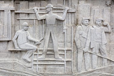 Shijiazhuang Şehri, Çin - 29 Temmuz 2017: Çin Antik Duvar Oyma Sanatı Parks, Shijiazhuang Şehri, Hebei Eyaleti, Çin