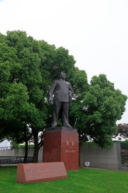 Şangay - 29 Mayıs 2018 Şangay Birinci Belediye Başkanı Chen Yi 'nin Heykeli