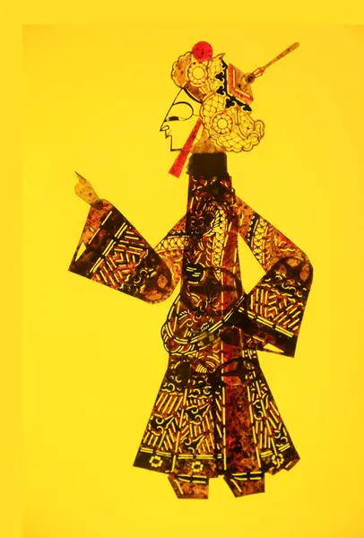 traditional Chinese paper-cut works, closeup of photo