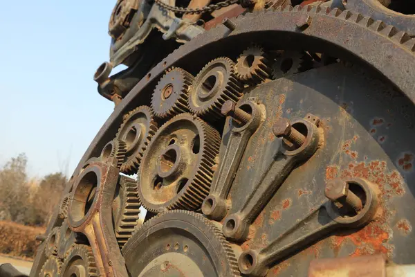 Mekanik vites, fotoğrafa yakın çekim.