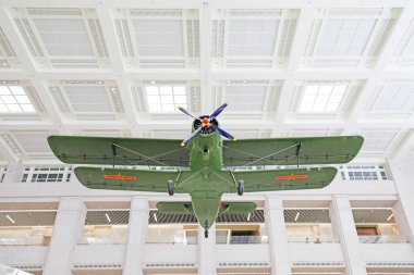 Pekin - 28 Haziran 2019: Savaşçılar havada asılı, Çin Halk Devrimci Askeri Müzesi, Pekin, Çin