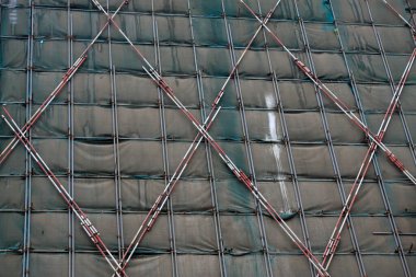 Proje inşaat çiti, fotoğrafa yakın çekim