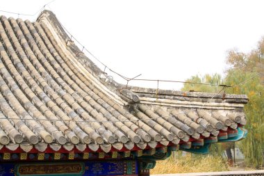 Çin tarzı saçaklar, yakın plan fotoğraf.