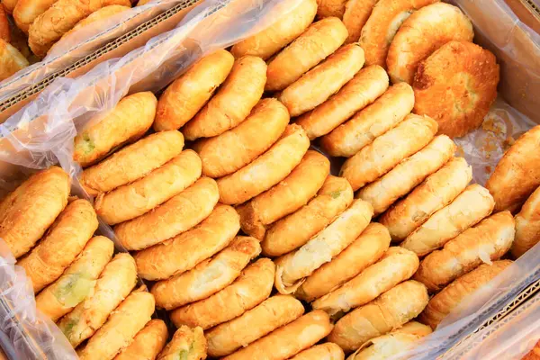 Çin pastası, fotoğrafa yakın çekim.