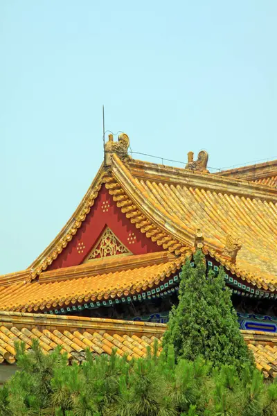 Cilalı kiremit çatı, Çin antik mimari manzarası Qing Hanedanlığı 'nın doğu kraliyet mezarları, Chin