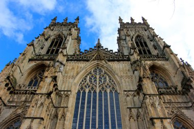 York - 30 Mart 2016 Katedral İnşaat Sahnesi, Yorkshire, İngiltere.