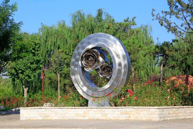 Paslanmaz çelik heykel gülleri