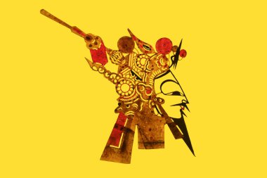 traditional Chinese paper-cut works, closeup of photo