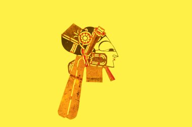 traditional Chinese paper-cut works, closeup of photo