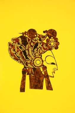 traditional Chinese paper-cut works, closeup of photo