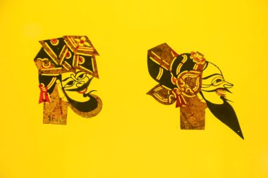 traditional Chinese paper-cut works, closeup of photo