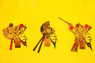 traditional Chinese paper-cut works, closeup of photo