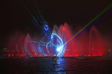 Parktaki çeşme, Tangshan, Chin